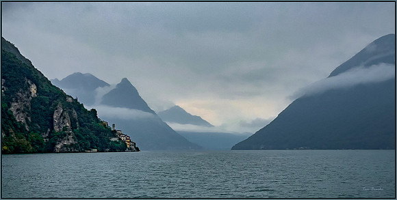 "Islands in the Sky" - Lake Lugano (10x20)