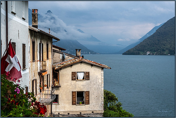 "Easy On My Mind" - Gandria, Switzerland   (8x12 or 12x18)